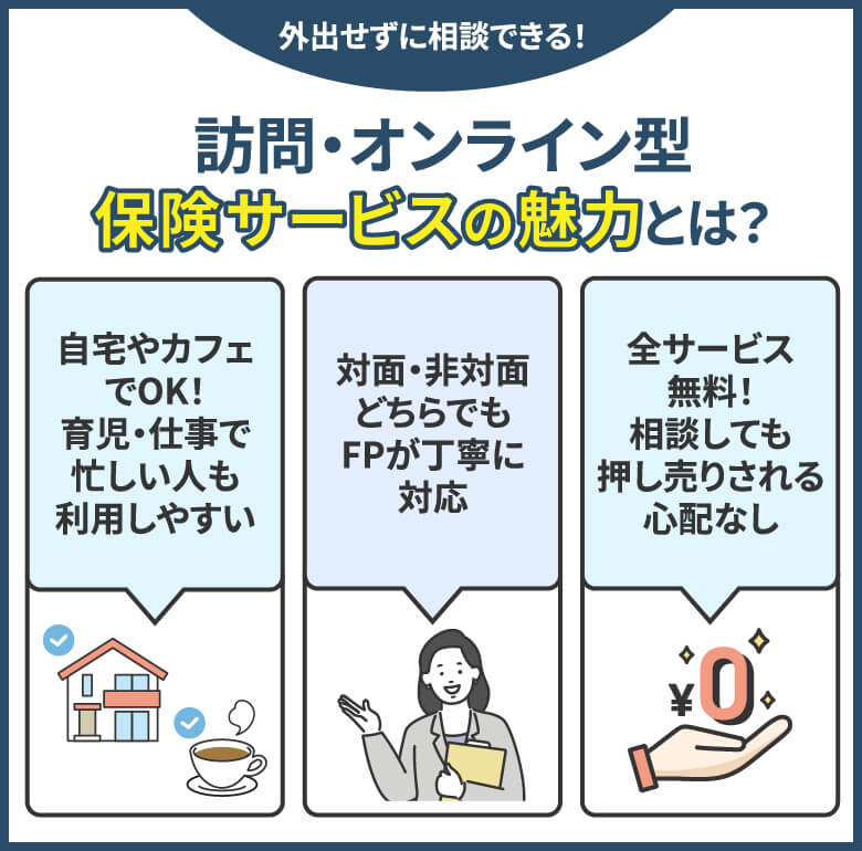 外出せずに相談できる！訪問・オンライン型保険サービスの魅力とは