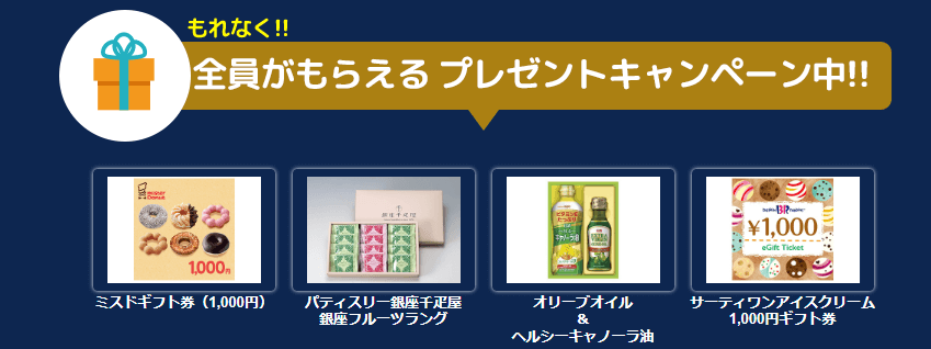 保険ガーデンLPのプレゼントキャンペーン概要