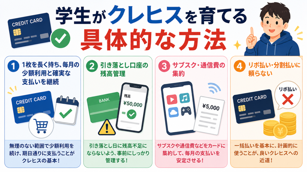 学生がクレヒスを育てる具体的な方法