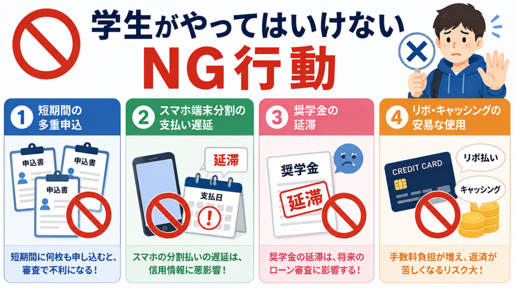 学生のクレカNG行動