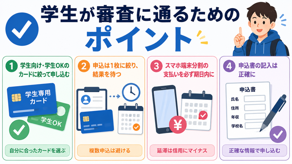 学生が審査に通るためのポイント